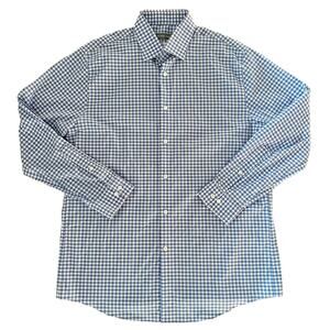 Michael Kors Airsoft Stretch Blue Dress Shirt Mens Size 16 (32/33)
